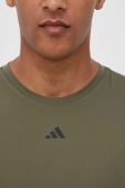 Тренувальна футболка adidas Performance Techfit колір зелений однотонна Тренувальна футболка adidas Performance Techfit колір зелений однотонна