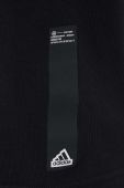 Бавовняна футболка adidas колір чорний з принтом (3388948)