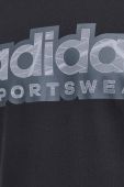 Бавовняна футболка adidas чоловічий колір чорний з принтом (3626484)