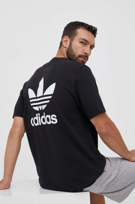 Бавовняна футболка adidas Originals колір чорний з принтом (3360872) Бавовняна футболка adidas Originals колір чорний з принтом (3360872)