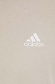 Бавовняна футболка adidas колір бежевий з аплікацією