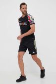 Тренувальна футболка adidas Performance Pride Tiro колір чорний візерунок Тренувальна футболка adidas Performance Pride Tiro колір чорний візерунок