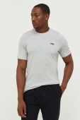 Бавовняна футболка Fila колір сірий однотонний Бавовняна футболка Fila колір сірий однотонний