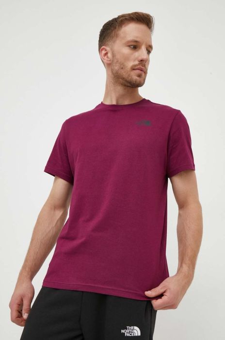 Бавовняна футболка The North Face колір фіолетовий з принтом (3388951) Бавовняна футболка The North Face колір фіолетовий з принтом (3388951)