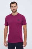 Бавовняна футболка The North Face колір фіолетовий однотонний (3464049)