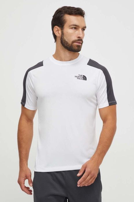 Спортивна футболка The North Face колір білий однотонний Спортивна футболка The North Face колір білий однотонний