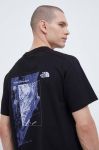 Бавовняна футболка The North Face колір чорний з принтом (3493959)