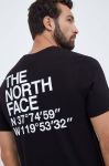 Бавовняна футболка The North Face колір чорний з принтом (3524887)