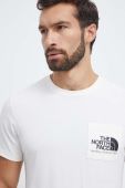 Бавовняна футболка The North Face колір бежевий з принтом (3568904)