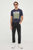 Бавовняна футболка Michael Kors колір синій з принтом (3564987) Бавовняна футболка Michael Kors колір синій з принтом (3564987)