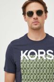 Бавовняна футболка Michael Kors колір синій з принтом (3564987) Бавовняна футболка Michael Kors колір синій з принтом (3564987)