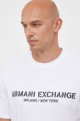 Бавовняна футболка Armani Exchange колір білий з аплікацією (3349267) Бавовняна футболка Armani Exchange колір білий з аплікацією (3349267)