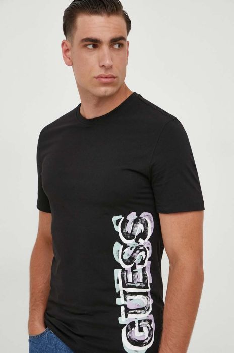 Футболка Guess чоловічий колір чорний з принтом (3598996) Футболка Guess чоловічий колір чорний з принтом (3598996)