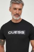 Бавовняна футболка Guess чоловічий колір чорний з принтом (3619428) Бавовняна футболка Guess чоловічий колір чорний з принтом (3619428)