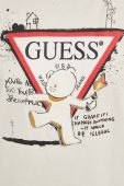Бавовняна футболка Guess Guess x Banksy чоловіча колір бежевий з принтом Бавовняна футболка Guess Guess x Banksy чоловіча колір бежевий з принтом