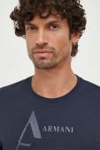 Бавовняна футболка Armani Exchange колір синій з принтом (3447925) Бавовняна футболка Armani Exchange колір синій з принтом (3447925)