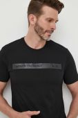 Бавовняна футболка Armani Exchange колір чорний з принтом (3352280) Бавовняна футболка Armani Exchange колір чорний з принтом (3352280)