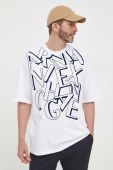 Бавовняна футболка Armani Exchange колір білий з принтом (3354759)