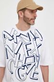 Бавовняна футболка Armani Exchange колір білий з принтом (3354759)