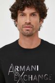 Бавовняна футболка Armani Exchange колір чорний з принтом (3447939) Бавовняна футболка Armani Exchange колір чорний з принтом (3447939)