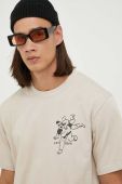Бавовняна футболка Les Deux колір бежевий з принтом (3373777) Бавовняна футболка Les Deux колір бежевий з принтом (3373777)