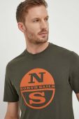 Бавовняна футболка North Sails колір зелений з принтом (3555458) Бавовняна футболка North Sails колір зелений з принтом (3555458)