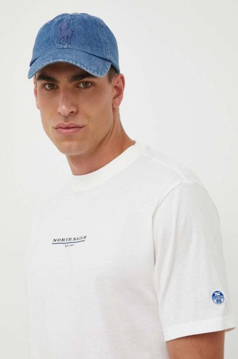 Бавовняна футболка North Sails колір білий з принтом (3459884) Бавовняна футболка North Sails колір білий з принтом (3459884)