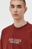 Бавовняна футболка Dickies колір бордовий з принтом Бавовняна футболка Dickies колір бордовий з принтом