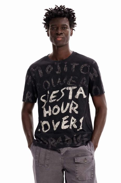 Бавовняна футболка Desigual колір чорний з принтом (3349287) Бавовняна футболка Desigual колір чорний з принтом (3349287)