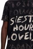 Бавовняна футболка Desigual колір чорний з принтом (3349287) Бавовняна футболка Desigual колір чорний з принтом (3349287)