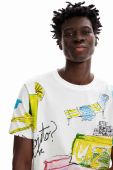 Бавовняна футболка Desigual колір білий з принтом (3349292) Бавовняна футболка Desigual колір білий з принтом (3349292)