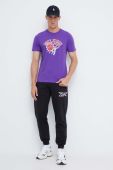 Бавовняна футболка Puma колір фіолетовий з принтом Бавовняна футболка Puma колір фіолетовий з принтом