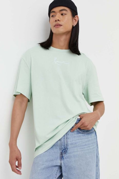 Бавовняна футболка Karl Kani колір зелений з аплікацією (3447953) Бавовняна футболка Karl Kani колір зелений з аплікацією (3447953)