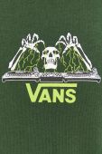 Бавовняна футболка Vans колір зелений з принтом (3379980)