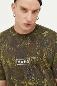 Бавовняна футболка Vans колір зелений візерунок (3380027) Бавовняна футболка Vans колір зелений візерунок (3380027)