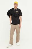 Бавовняна футболка Vans колір чорний з принтом (3380045)