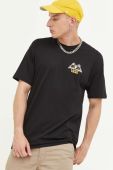 Бавовняна футболка Vans колір чорний з принтом (3380045)