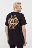 Бавовняна футболка Vans колір чорний з принтом (3565000) Бавовняна футболка Vans колір чорний з принтом (3565000)