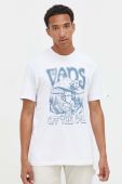 Бавовняна футболка Vans колір білий з принтом (3478535) Бавовняна футболка Vans колір білий з принтом (3478535)