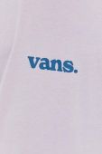 Бавовняна футболка Vans колір фіолетовий однотонний Бавовняна футболка Vans колір фіолетовий однотонний