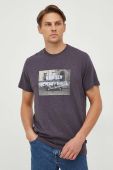 Бавовняна футболка Pepe Jeans Kalem чоловіча колір сірий з принтом Бавовняна футболка Pepe Jeans Kalem чоловіча колір сірий з принтом