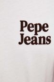 Бавовняна футболка Pepe Jeans колір бежевий з принтом (3578671)