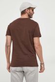 Бавовняна футболка Pepe Jeans колір коричневий однотонний (3594040)