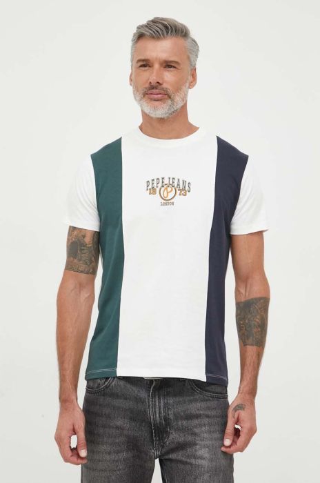 Бавовняна футболка Pepe Jeans колір білий з принтом (3501852) Бавовняна футболка Pepe Jeans колір білий з принтом (3501852)