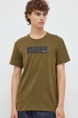 Бавовняна футболка G-Star Raw колір зелений з аплікацією (3475272)
