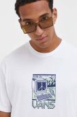 Бавовняна футболка Vans колір білий з принтом (3576233) Бавовняна футболка Vans колір білий з принтом (3576233)