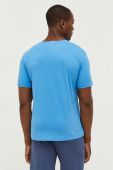 Бавовняна футболка United Colors of Benetton з принтом колір блакитний (3422418)