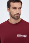 Бавовняна футболка Napapijri колір бордовий з принтом (3468212) Бавовняна футболка Napapijri колір бордовий з принтом (3468212)