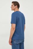 Бавовняна футболка United Colors of Benetton однотонний колір блакитний (3375535) Бавовняна футболка United Colors of Benetton однотонний колір блакитний (3375535)