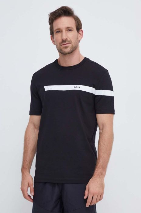 Футболка Boss Green BOSS GREEN чоловіча колір чорний з принтом (3584359) Футболка Boss Green BOSS GREEN чоловіча колір чорний з принтом (3584359)